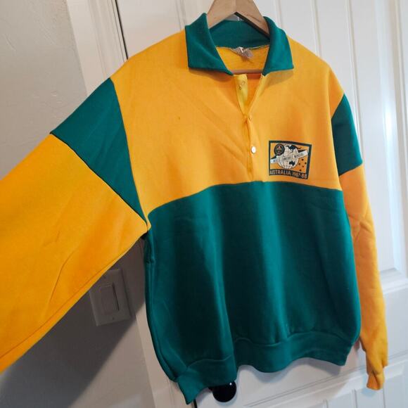 Vintage World Jamboree Mondial Australia Sweater Men XL Green Preppy Boy Scouts - Picture 4 of 8